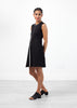 Neoprene Flower Dress in Black