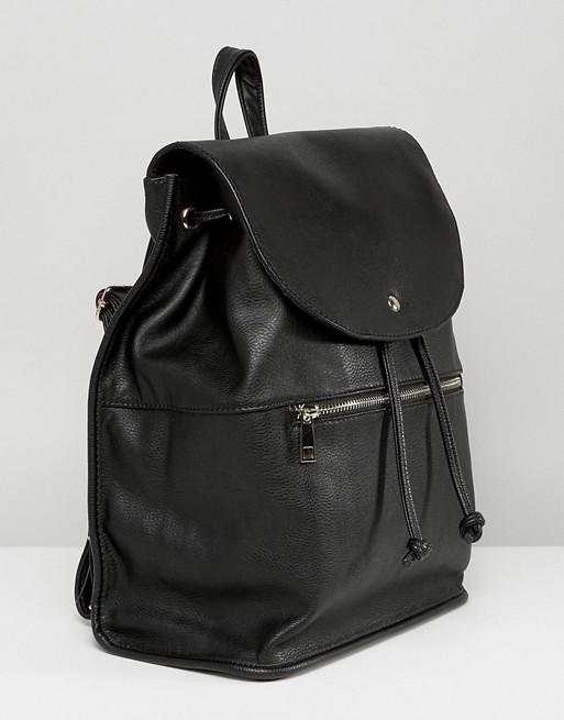 Soft Backpack with Zip Detail