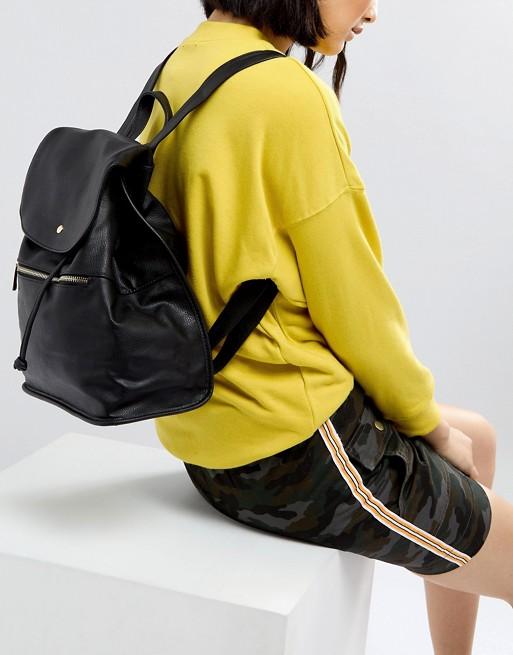 Soft Backpack with Zip Detail