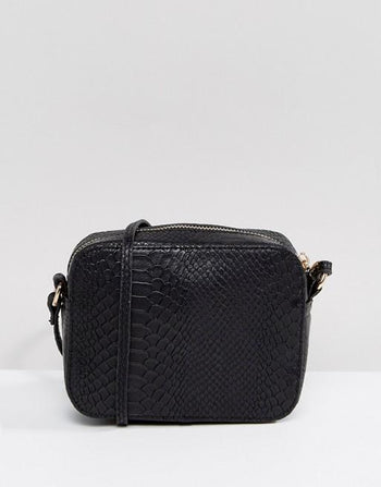 Snake Effect Cross Body Camera Bag
