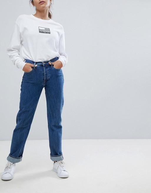 Calvin Klein Jeans High Rise Straight Leg Jean